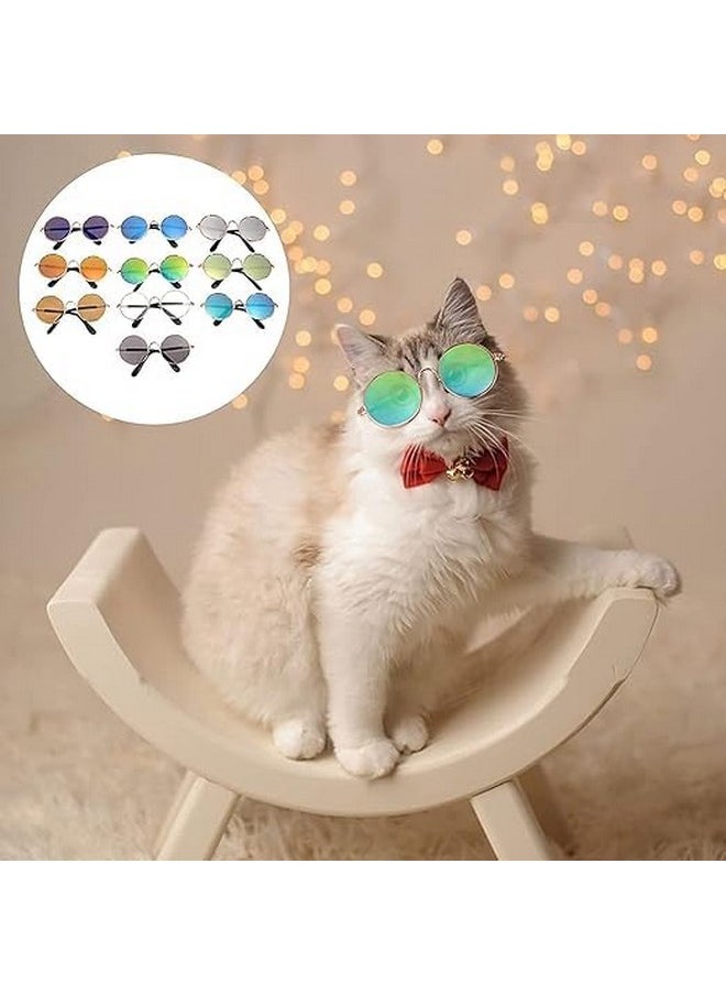 Generic - Pet Sunglasses Classic Retro Round Shape Reflection Eye Wear Uv Protection Stylish Goggles Sunglasses For Dogs, Cat And Kitten - Multicolor (Pack Of 1) - Image 1