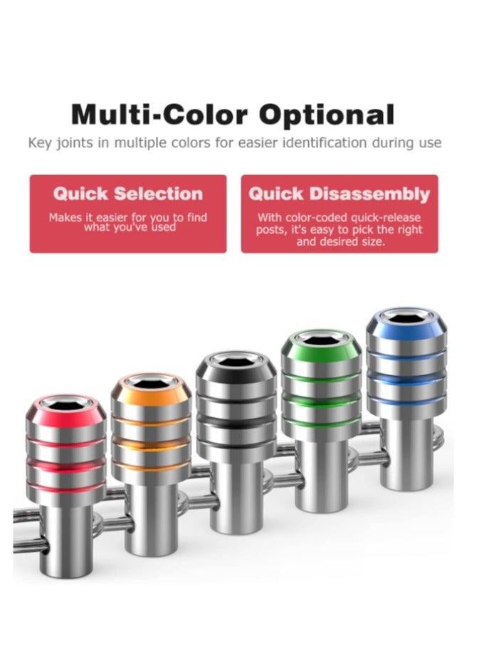 Yakumuz Bit Holder, Yakumuz 1/4inch Drill Bit Holder Keychain for Impact Driver Pull Back to Unlock Quick Change Magnetic Screwdriver Bit Holders-5Pcs  - Image 3