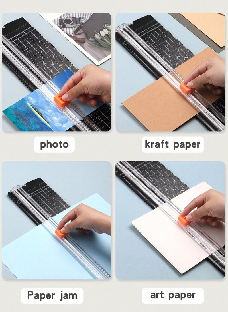 قاطع ورق محمول A3/A4 – أداة قطع دقيقة مع خطوط شبكية لقص مثالي في كل مرة، خفيف الوزن وسهل الاستخدام، مثالي للمكتب، المنزل، اللوازم المدرسية، الأشغال اليدوية، والهدايا - Image 3