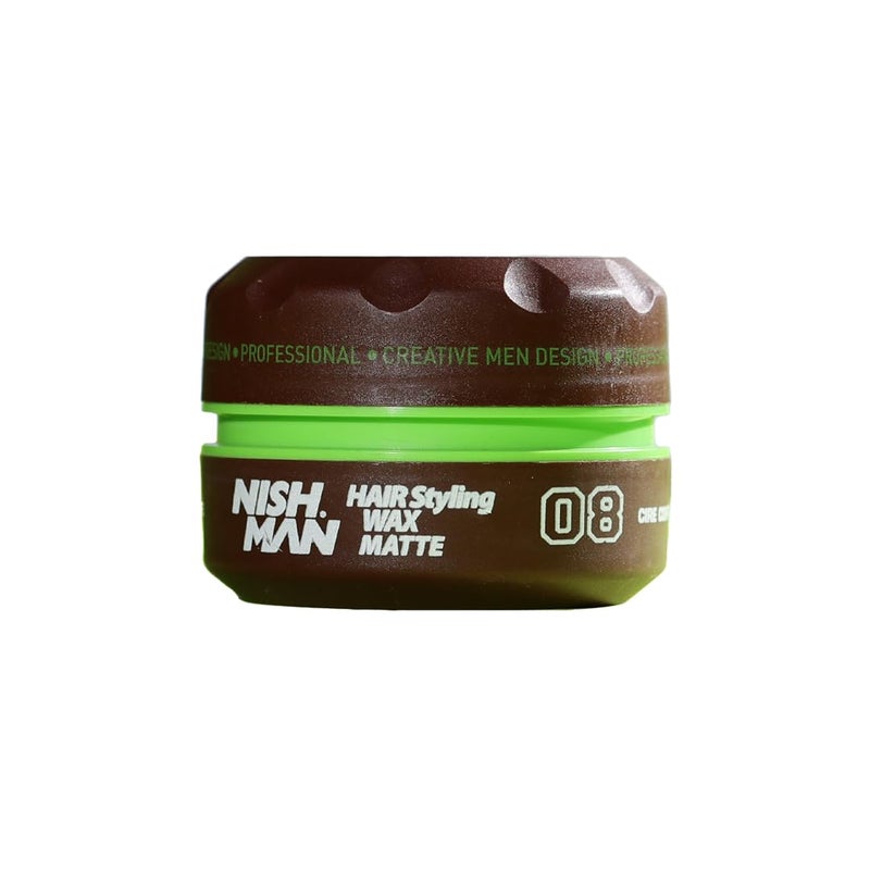 Nishman Matte Wax Men Hairstyling Wax Strong Hold Non Sticky Restylable Water Soluble Wax 30 ml - Image 1