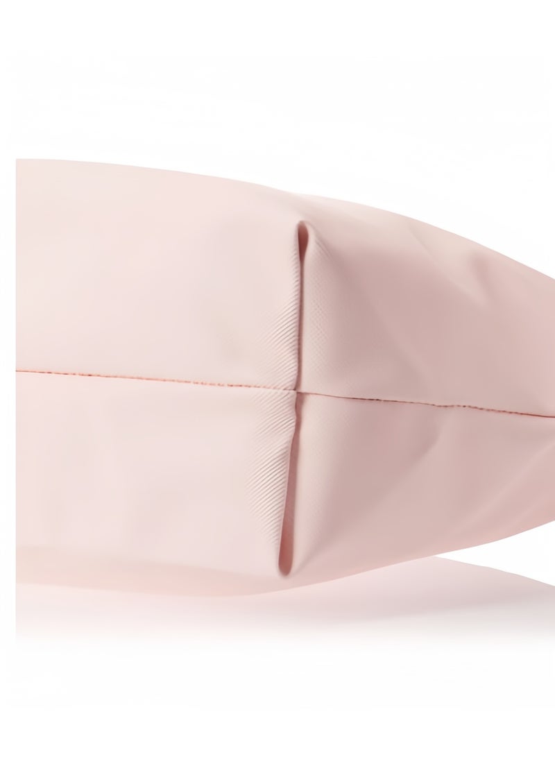 لاكوست حقيبة يد بحجم كبير نسائية من لاكوست L12.12 Concept للأزياء متعددة الاستخدامات بسعة كبيرة، حقيبة على الكتف بسحاب، حقيبة توت بحجم كبير باللون الوردي مقاس 35 سم * 30 سم * 14 سم - Image 4