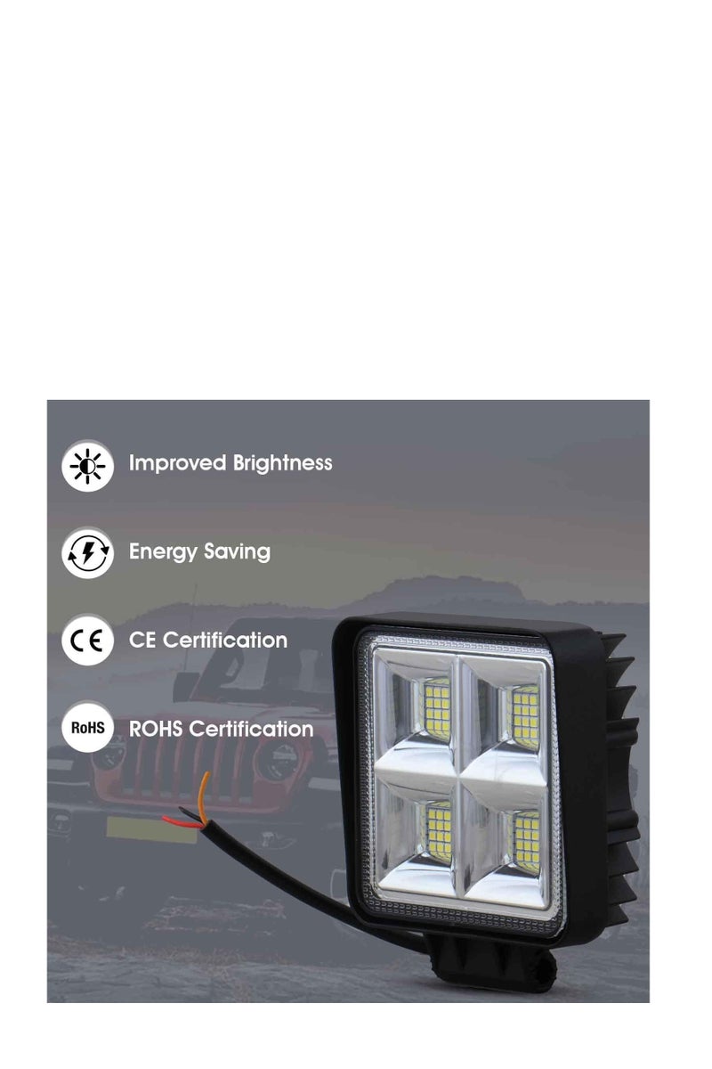 Square Lantern 64   12V Super Bright Reverse Light for Trucks Excavators Forklifts Cars Motorcycles - Image 3