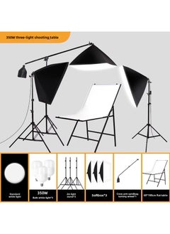 Generic Mini Foldable LED Photo Studio Light Table 350W three-light shooting stage 
