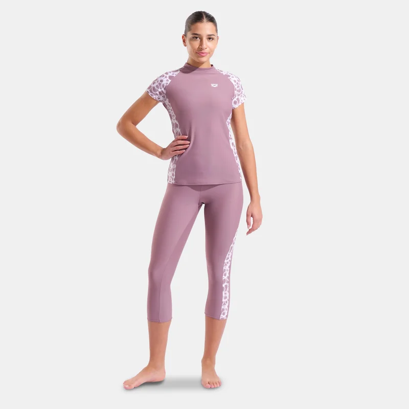 Arena Pink Women's Printed Swimming Rashguard for Women | Best Price UAE