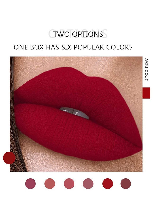 Julystar 6 Colors Matte Liquid Lipstick Makeup Set, Matte Velvety Long-Lasting Wear Non-Stick Cup Not Fade Waterproof Lip Gloss (B)  - Image 5