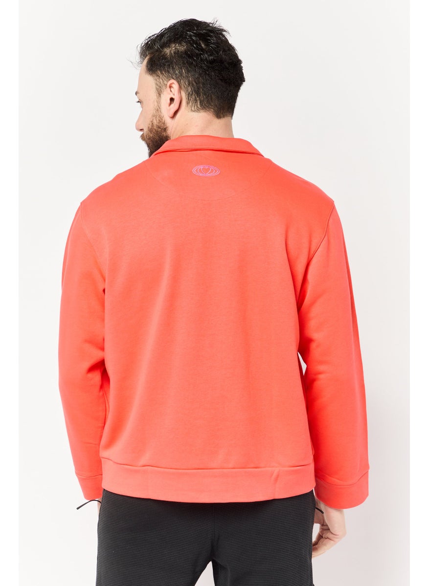 Adidas Men Sportswear Fut Long Sleeves Outdoor Jacket Shirt, Red  - Image 4