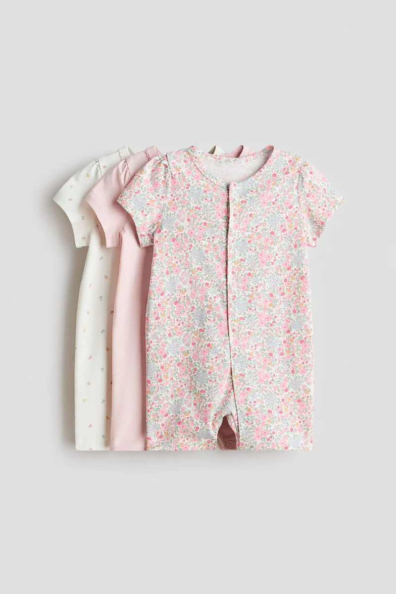 اتش اند ام عبوة من 3 قطع من الأفرول القطني القصير