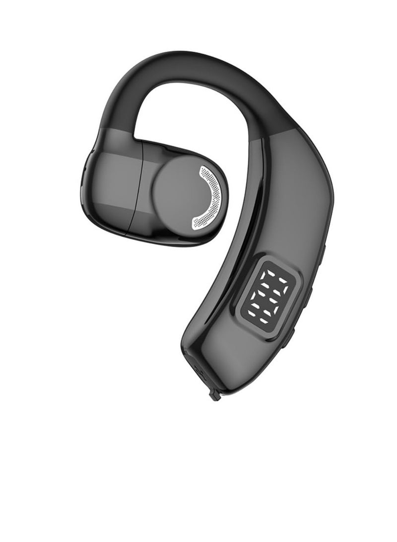 Excefore Bluetooth Headset V5.3, Wireless Handsfree Earpiece Built-in Mic Noise Cancelling, 30Hrs HD Calling, LED Display, Hands-Free Bluetooth Earphone for Driving, Business, Office, Black - Image 1