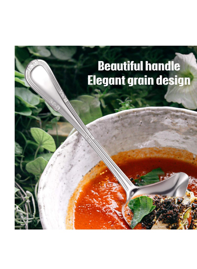 Excefore Gravy Drizzle Spoon with Pouring Spout, 18/10 Stainless Steel Saucier Sauce Soup Spoon for Spooning Gravies and Sauces  - Image 4