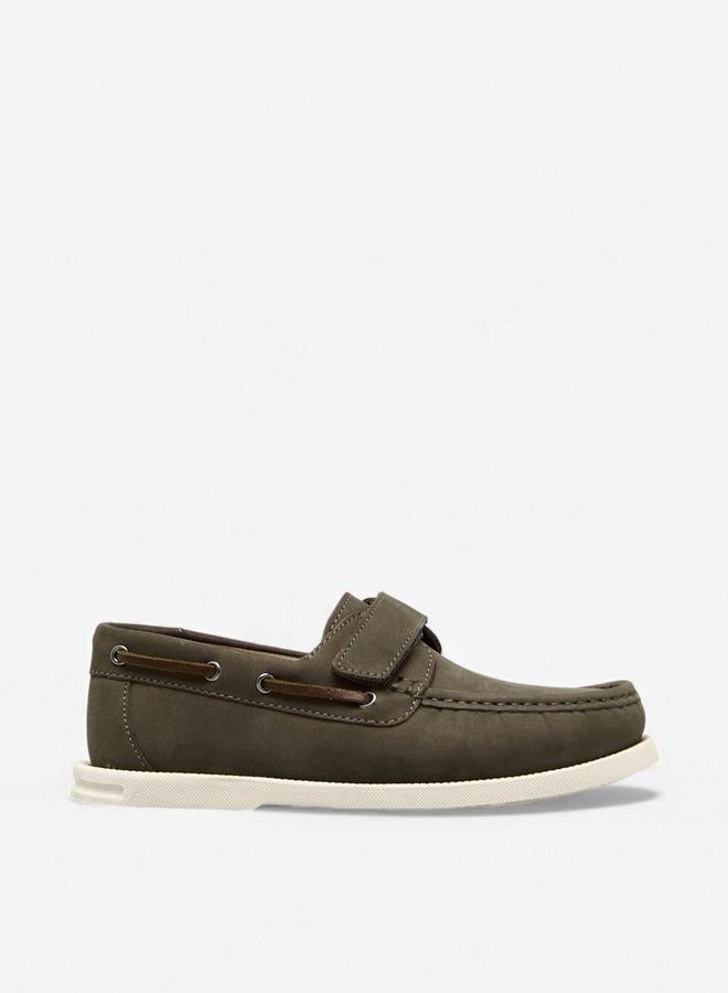 Mister Duchini Boys Hook & Loop Leather Moccasins Ramadan Collection - Image 3
