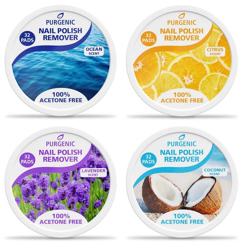 Purgenic Nail Polish Remover Pads - (128 Count) - On the Go & Travel - Lint Free Nail Polish Wipes - Pre-soaked Pads Made All Natural Ingredients - Cuticle Wipes - No Harsh Odor or Chemicals - Image 2