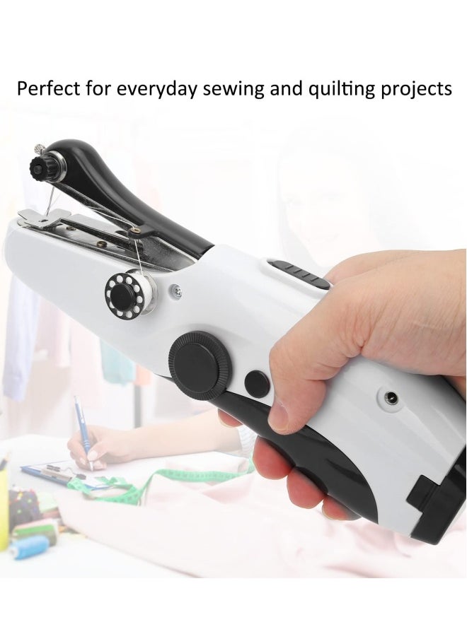 Generic Handheld Sewing Machine, Hand Sewing Tool with Sewing Kit Mini Portable Sewing Machine Home Quick Repair and Sewing Craft Essentials Easy to Use and Fast Sewing (Black)  - Image 3