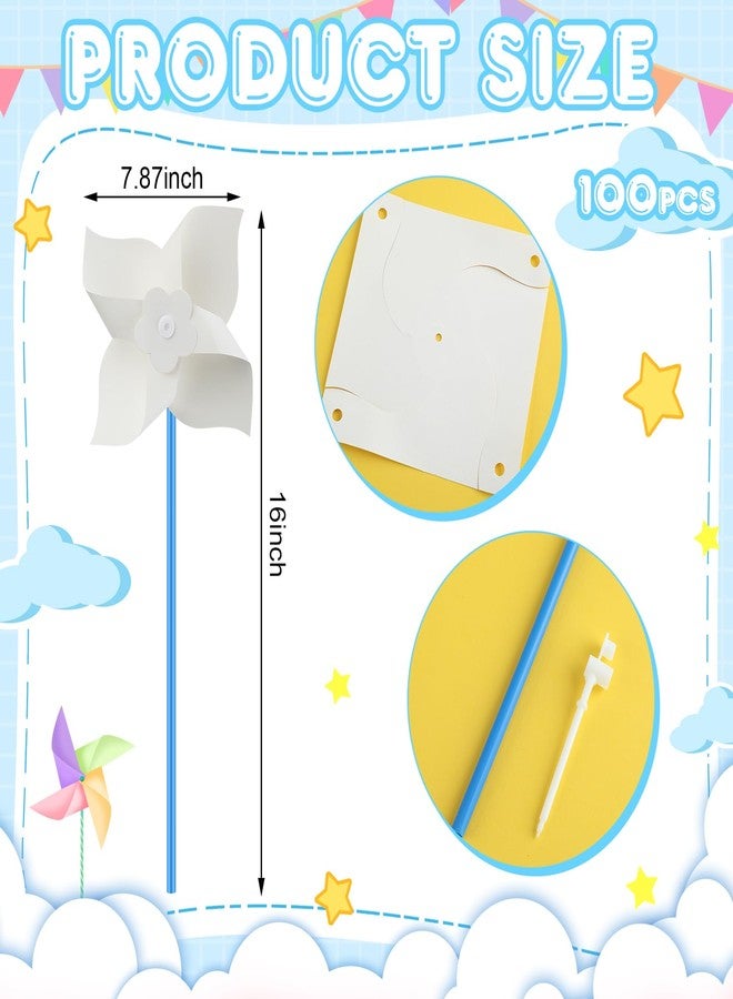 Poen ألعاب ورقية دوارة للأطفال 48 قطعة - اصنع بنفسك - ألوانك الخاصة - نشاط صيفي - 4 يوليو - عيد الذكرى - هدايا حفلات للأطفال الأولاد والبنات - مروحة فارغة - 5 بوصات - Image 2