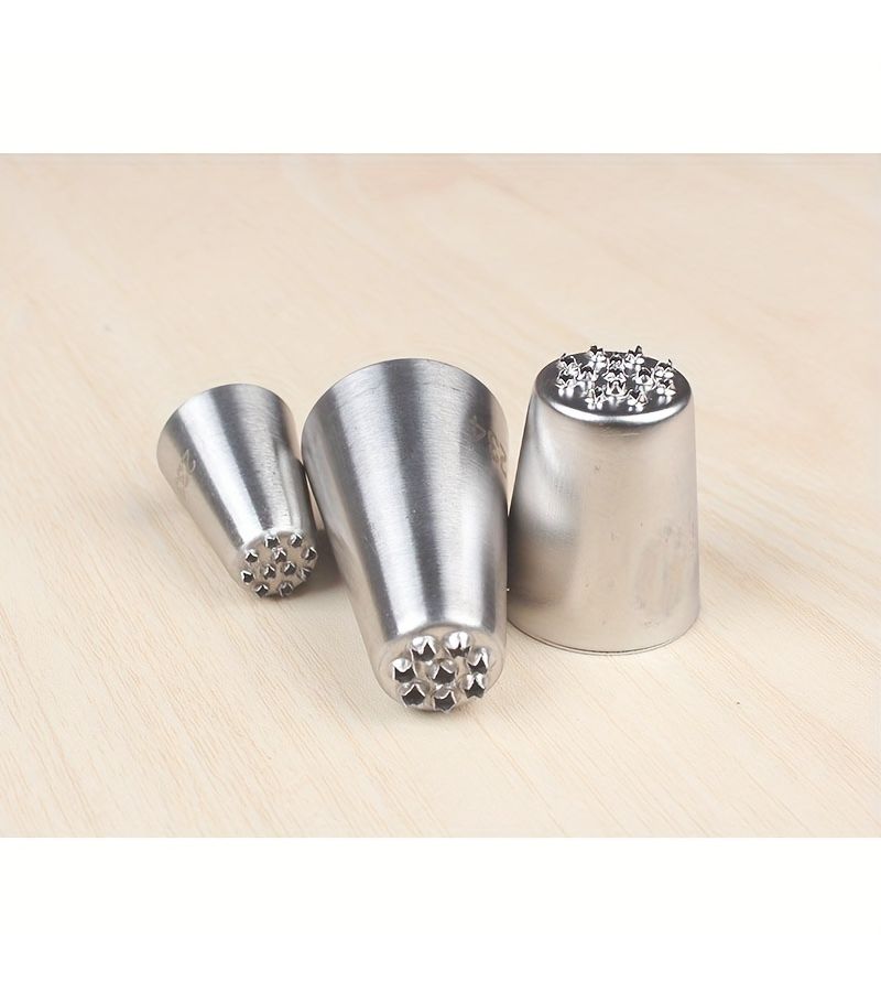 Stainless Steel Grass Tip 3pcs Cake Decorating Nozzles Icing Pastry Tools - Image 4