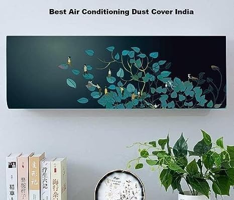 SHREESHANN Printed Color Air Conditioning Dust Cover Waterproof Folding AC Covers for Split for 1.5 ton Indoor Unit (Pack Of 2) (Thinking Works & Butterflies) - Image 2