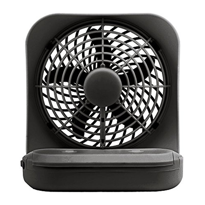 O2COOL Treva 5 Inch Battery Powered Fan Portable Desk Fan 2 Cooling Speeds with Compact Folding & Tilt Design Cubicle Accessories Small Portable (Black) - Image 3