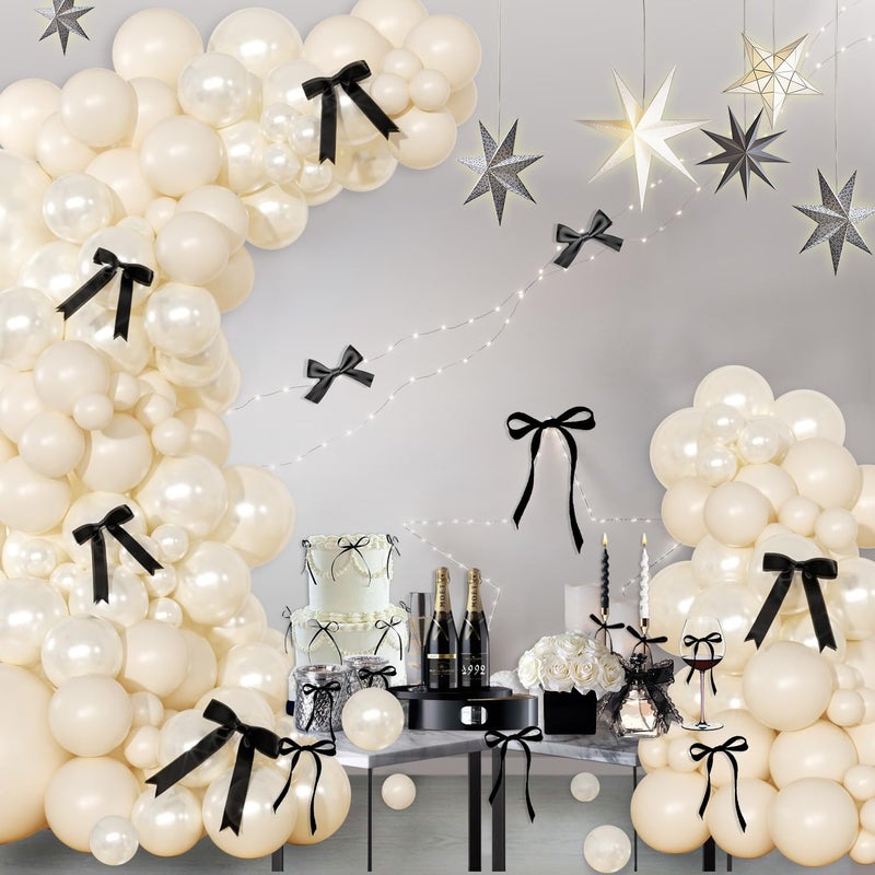 NUTTYBASH Balloon Arch Kit Coquette Birthday Decorations (White) - Image 5