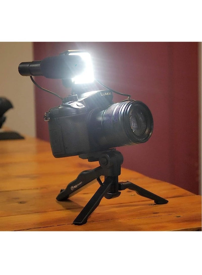 DUSALA Vlogging"Like Me" LED Video Light + Microphone + Mobile Phone Holder + Hand Grip/Mini Tripod Compatible with Smartphones for TikTok - Image 5