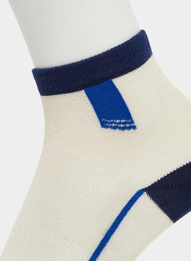 Styli Pack of 5 - Kids Navy Blue Cotton Blend Socks - Image 5