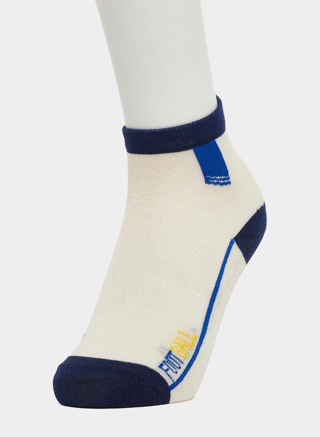 Styli Pack of 5 - Kids Navy Blue Cotton Blend Socks - Image 4