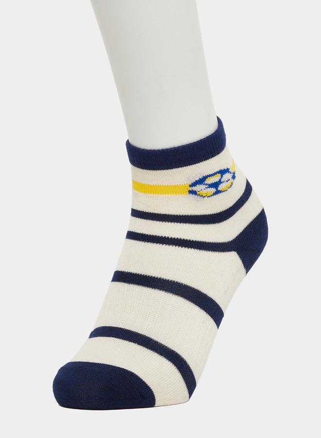 Styli Pack of 5 - Kids Navy Blue Cotton Blend Socks - Image 2