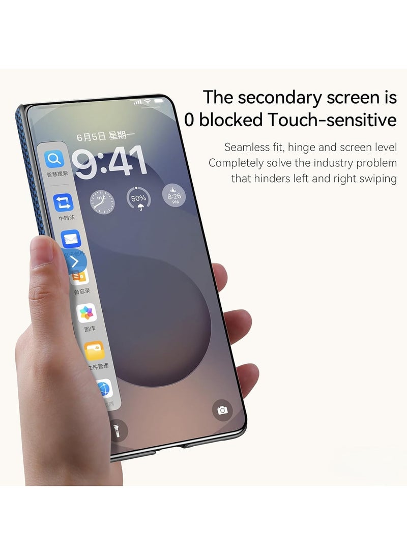 Compatible Samsung Galaxy Z Fold 7 5G Leather Case Folding Hinge Magnetic Wireless Charging Hard Case For Samsung Galaxy Z Fold 7 - Image 2