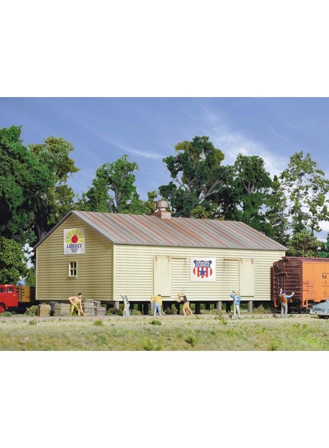Cornerstone Walthers Series Kit HO Scale Co-Op Storage Shed Grey, 8 - Image 2