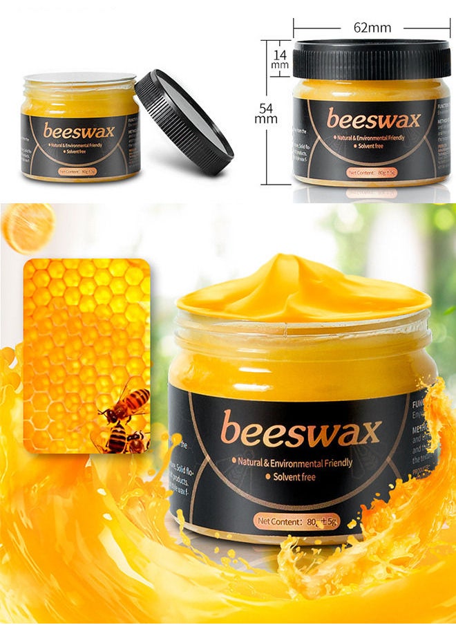 WILLIAM WEIR Natural Beeswax Furniture Polish Wood Seasoning Beewax for Wood Polish and Conditioner Multipurpose Waterproof and Repair Wood Wax Wood Cleaner and Polish Furniture Wax  - Image 2