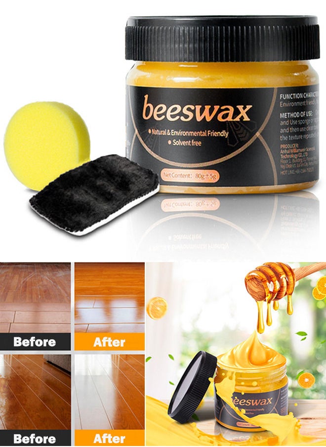 WILLIAM WEIR Natural Beeswax Furniture Polish Wood Seasoning Beewax for Wood Polish and Conditioner Multipurpose Waterproof and Repair Wood Wax Wood Cleaner and Polish Furniture Wax  - Image 1