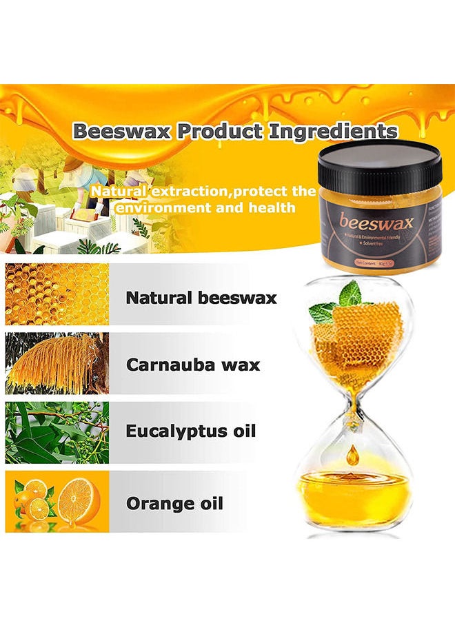 WILLIAM WEIR Natural Beeswax Furniture Polish Wood Seasoning Beewax for Wood Polish and Conditioner Multipurpose Waterproof and Repair Wood Wax Wood Cleaner and Polish Furniture Wax  - Image 3