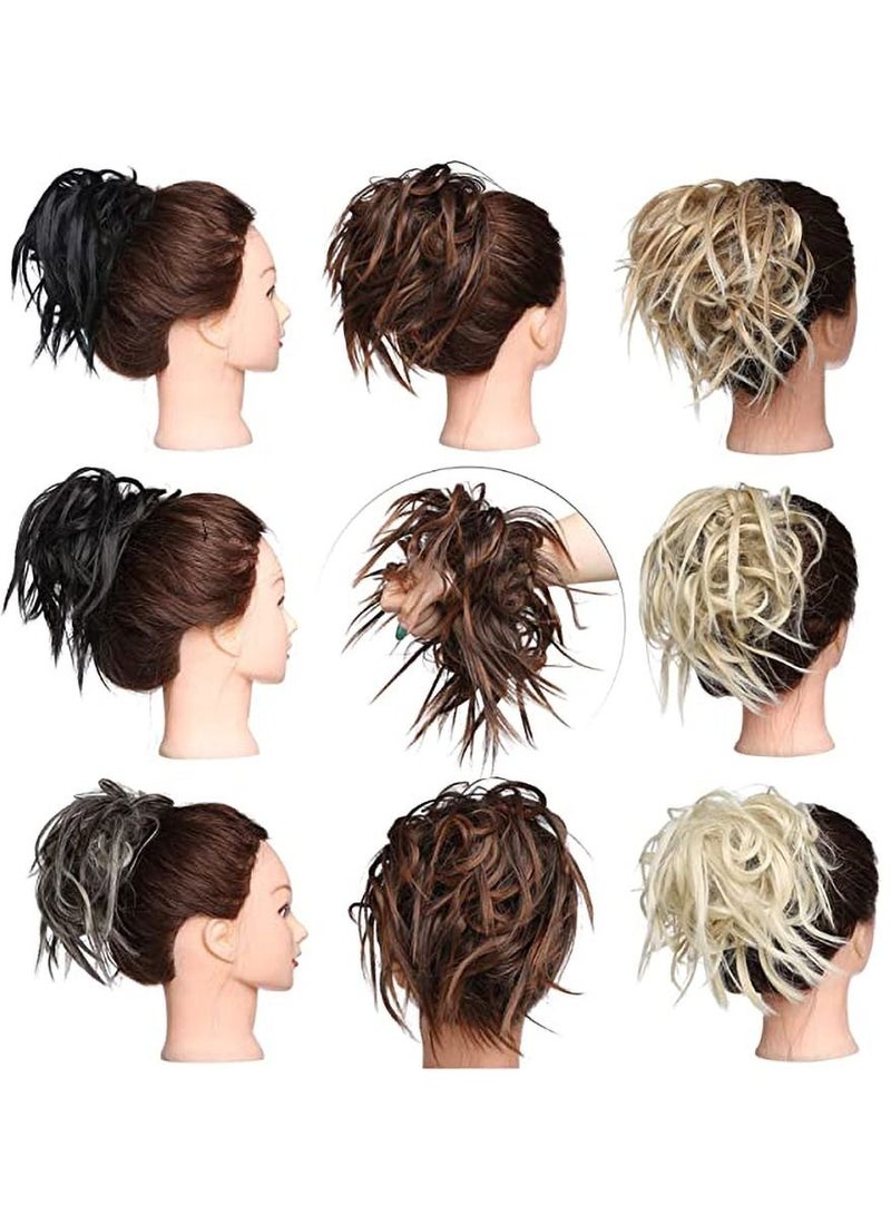 Estelle Messy Cocktail Bun hair bun hair bang hair extension elastic hair ban Hair Piece Hair Tousled Updo Hair Extensions Hairpiece Synthetic Hair Extensions Scrunchies Hairpiece for Women Color No 12H24 - Image 5