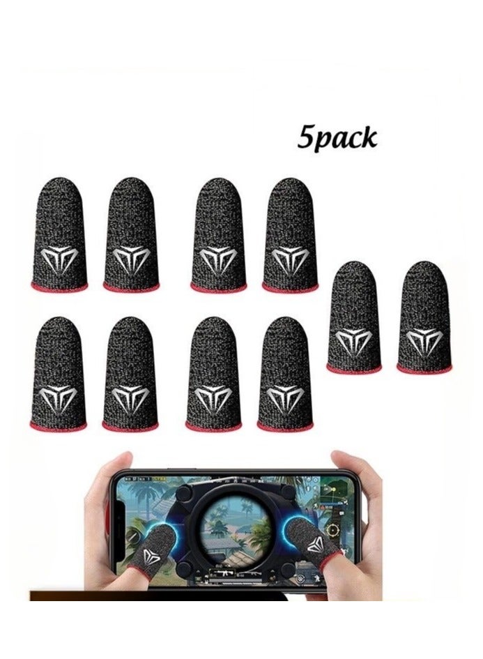 5 Pairs Mobile Game Controller Finger Sleeve Sets, Anti-Sweat Breathable, Full Touch Screen Joysticks Finger - Image 1