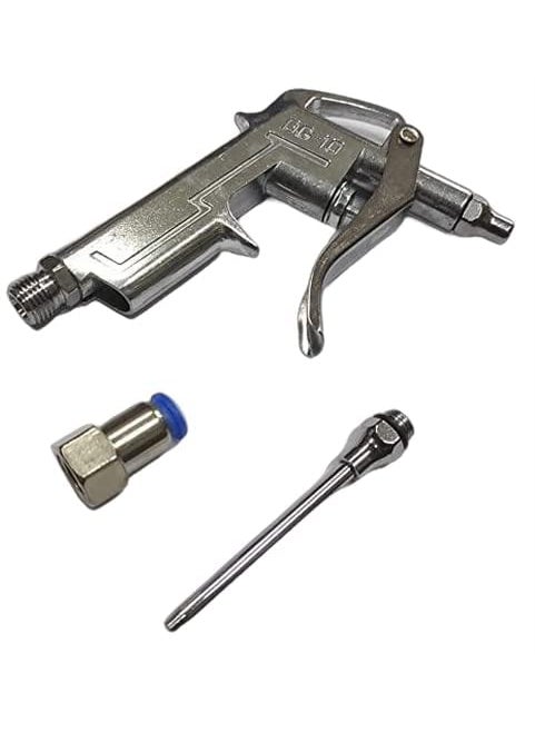 CRAFTSFY Air Blow Gun with OD 14 X 8 Pneumatic Push Type Female Compressor Cleaning Tool Industrial Air Blow Gun Steel Air Flow Extension Pneumatic Air Compressor Tool Dust Air BlowerGun with Connector  - Image 1