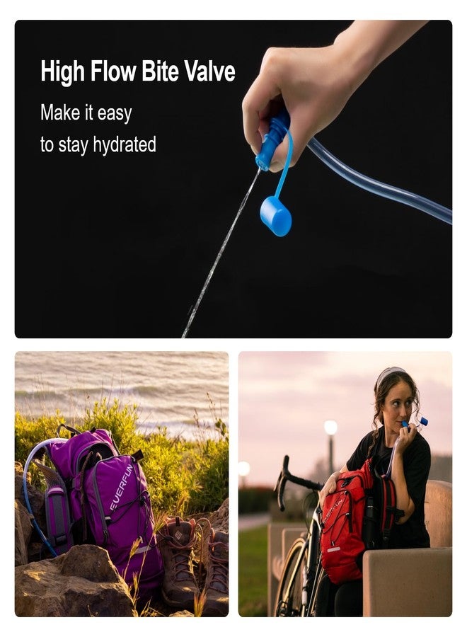 Everfun حقيبة EVERFUN لتر 2 70 أونصة خزان مياه لحقائب الظهر للمشي، حقيبة مياه مانعة للتسرب مع خرطوم قابل للفصل وصمام عضّ عالي التدفق، كيس مياه للدراجات، الجري - Image 3