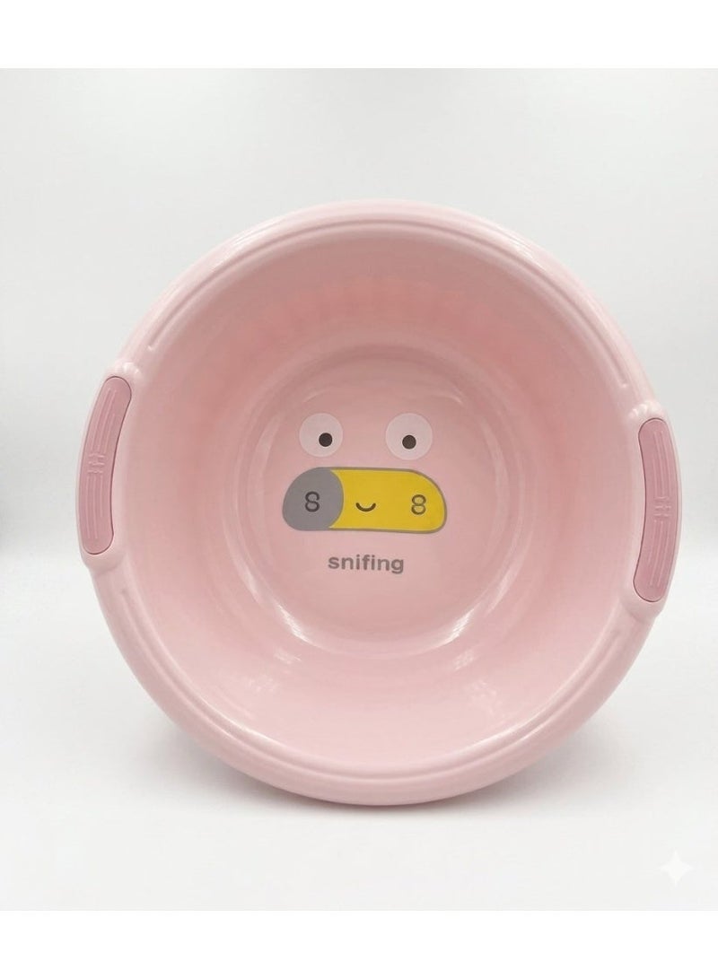 Versatile Kids Wash Basin & Household Utility Tub with Cartoon Print - Durable Thick Plastic Basin for Washing, Bathing, and Organizing - Image 2