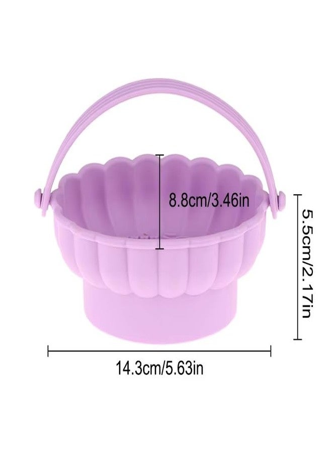 PARVY Multifunctional Cosmetic Brushes Makeup Brush Cleaner Bowl Makeup Brush Cleaning Mat, Soft,Folduble Silicone Cosmetic Cleaner Pad or Bowl, Portable Washing Tool Scrubbe (1Pcs) (Multicolor) - Image 2