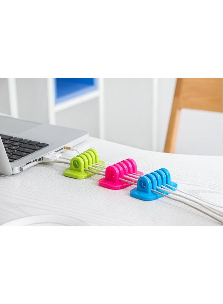 Silicone Cable Clips 3 Pack White, Cord Holder Wire Organizer for Desk Bedroom Nightstand Office Car Cable Management Accessories - Image 3