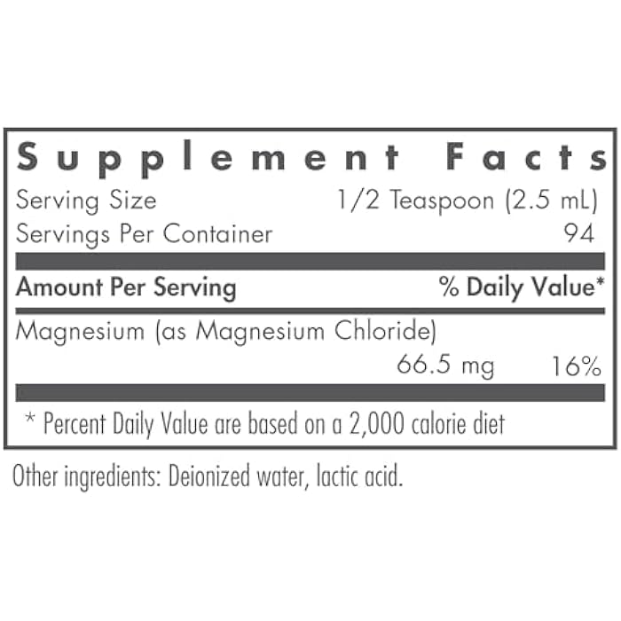 Nutricology Magnesium Chloride Liquid - Bone Support, Potassium Sorbate, Electrolytes, Joint Support, Pure, Well-Absorbed, 66.5mg Supplement - 8 Fl Oz - Image 2