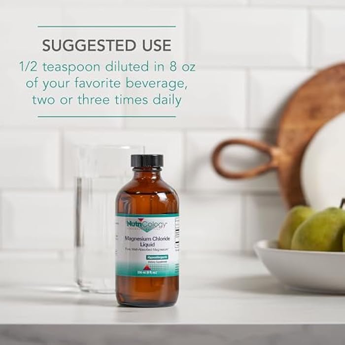 Nutricology Magnesium Chloride Liquid - Bone Support, Potassium Sorbate, Electrolytes, Joint Support, Pure, Well-Absorbed, 66.5mg Supplement - 8 Fl Oz - Image 5