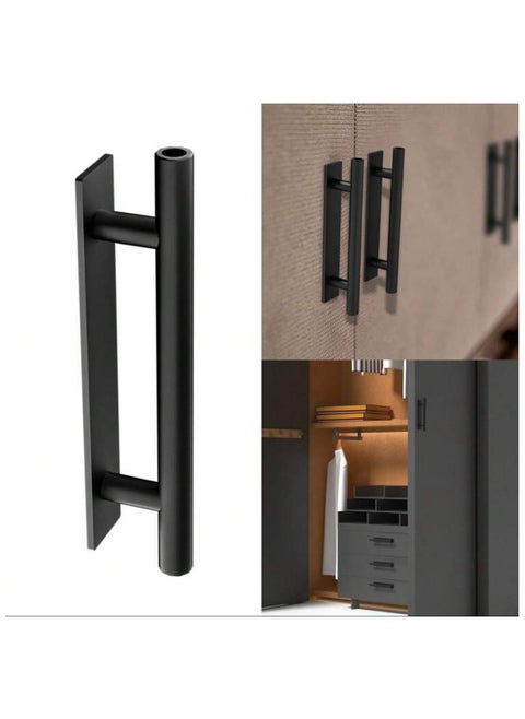 Number 2 Adhesive Handles: 2 Adhesive Door Handles, 2 Removable Adhesive Cabinet Handles, Adhesive Cabinet Door Handle, Sticky Handle, Cabinet Drawer Handle, Adhesive-Equipped Handle, Cabinet Stick-On Handle, Kitchen Drawer Handle, Adhesive-Glued Installation Handle, Adhesive Handle, Easy-to-Install and Lightweight Handle, Nail-Free and Drill-Free Grip, Door and Shelf Handle Without the Need for Drilling or Holes, Handle that Adheres to Cabinet Drawers and Cupboards in the Kitchen and Bathroom, Suitable Handle for Cabinets without Handles, Handle with Adhesive Tape - Number 2 Handles - Black Color
