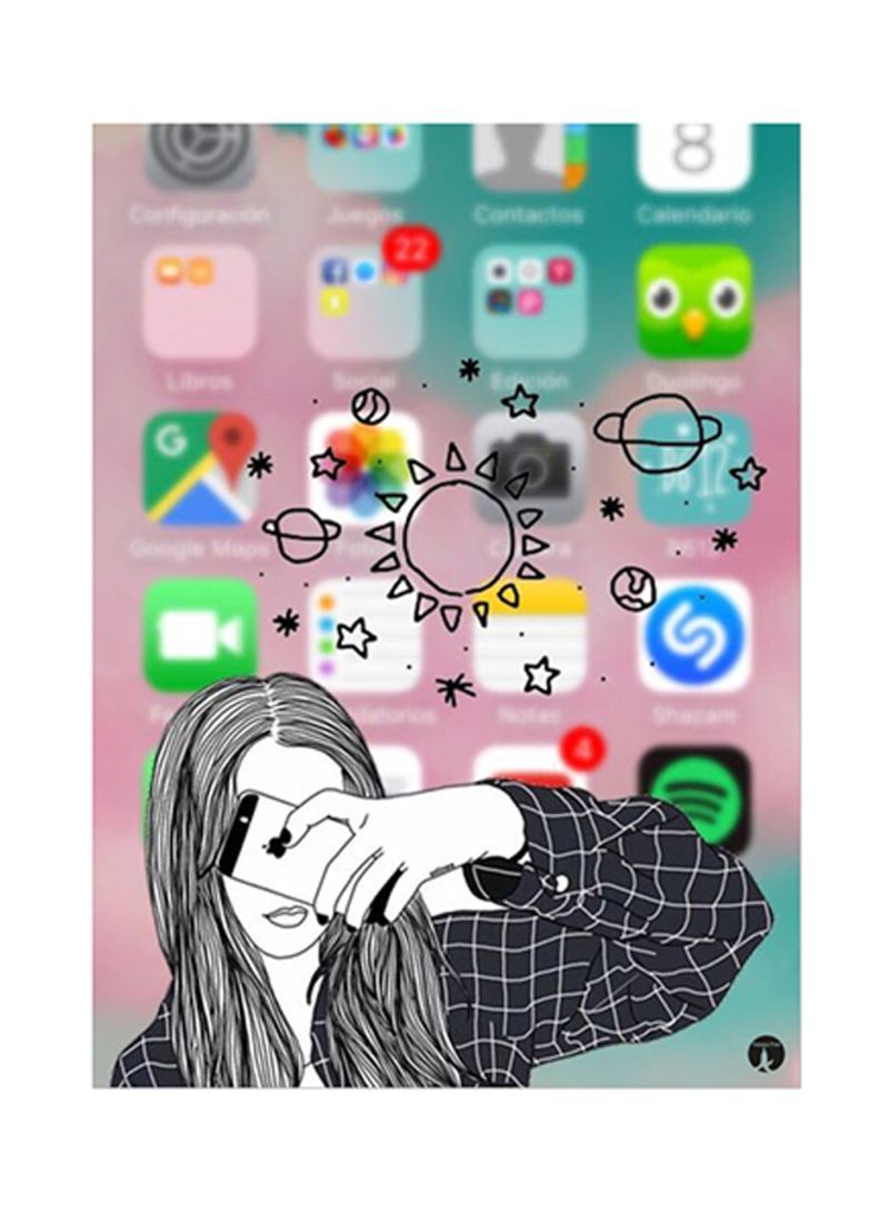 RKN Girl Metal Plate Poster Multicolour 15x20centimeter