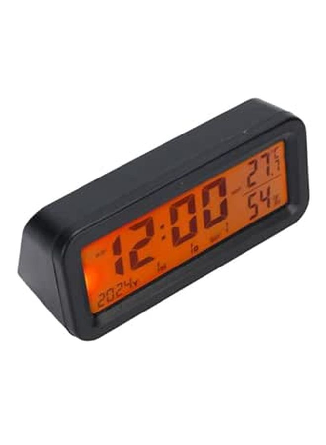 LCD Digital Car Clock with Temperature Humidity Display 12 24 Hour - Image 1