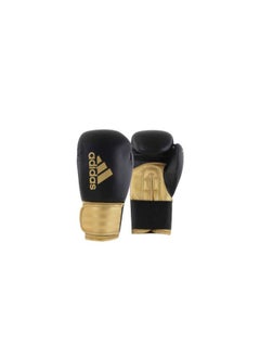 Adidas Boxing Gloves Hybrid-100 Color: Black/Gold  Size: 6 Oz  - Image 1