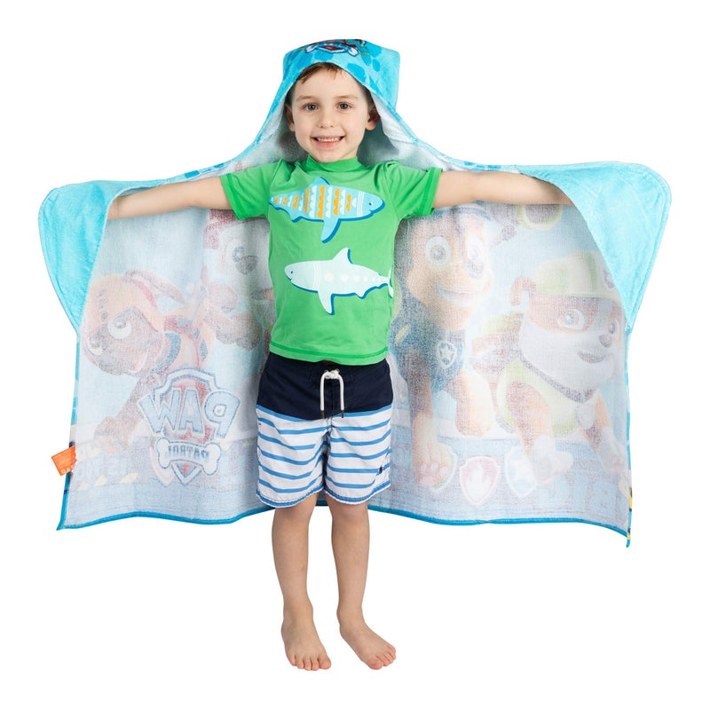 Franco Paw Patrol Blue Bath/Pool/Beach Soft Cotton Terry Hooded Towel Wrap, 24" x 50", By Franco Kids - Image 2