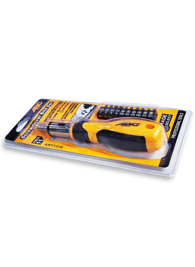 ABC - 11 in 1 repair screwdriver set, professional screwdriver set, multi-function magnetic repair tool set (6.35x25MM) comes with a compact storage bag, light and easy to transport anywhere - Image 1