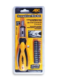 ABC 11 in 1 repair screwdriver set, professional screwdriver set, multi-function magnetic repair tool set (6.35x25MM) comes with a compact storage bag, light and easy to transport anywhere  - Image 1