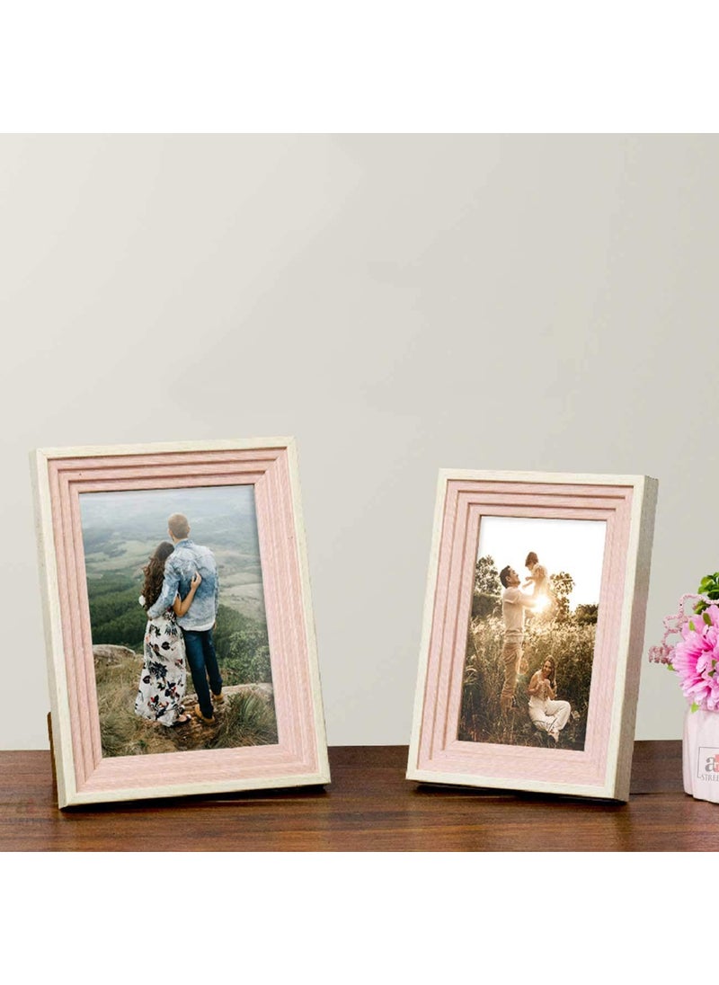 Art Street Art Street Table Photo Frame/Picture Frame for Desk (Photo Size 5"X7" & 4"X6") Photo Gift/Love Gift - (Set of 2- Multicolor)  - Image 1