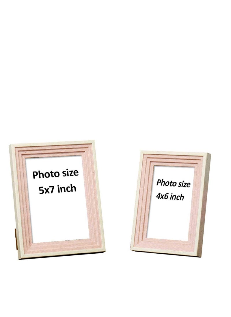 Art Street Art Street Table Photo Frame/Picture Frame for Desk (Photo Size 5"X7" & 4"X6") Photo Gift/Love Gift - (Set of 2- Multicolor)  - Image 3