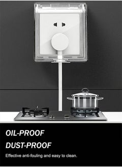 HomarKet Plastic Wall Switch Waterproof Clear Cover Box Universal Plug Socket Cover Wall Light Panel Socket Doorbell Flip Cap Cover for Home Bathroom Kitchen Accessory  - Image 5