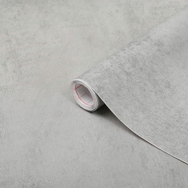 ARS Concrete Countertop Contact Paper for Countertops Table Peel and Stick Wallpaper, Grey, 15.8x197 Inch - Image 1